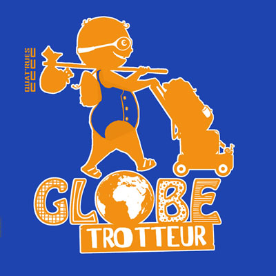 Visuel Globe trotteur sur t-shirt bio
